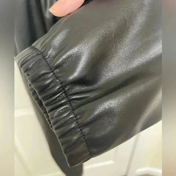 ZARA Faux Leather Cropped Girls Sleeveless Jumpsuit Sz 11/12 Buttery Soft - Picture 12 of 16